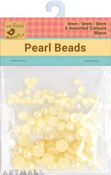 Pearl Beads D/6/8mm Assoted 90Pc