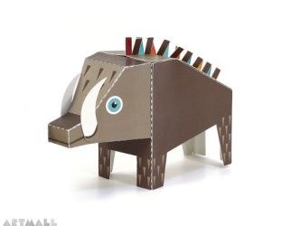Forest Animals Paper Toys, size: 9 cm to 11 cm high x 7 cm to 22 cm long.