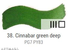 Dry watercolour cubes 1,5 ml, Cinnabar green deep