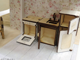 Mini wooden furniture - kitchen