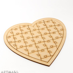 Wooden puzzle, heart, size: 29x31cm