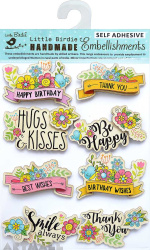 Floral Wishes Embellishments 8Pc