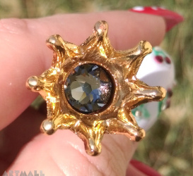 Ballpen decorative Crown, with swarovski Black Diamond color
