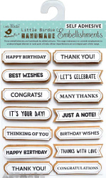 Wishes Words Embellishments 14Pc