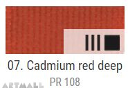 EXTRA Oil paint , Cadmium red deep, 20 ml