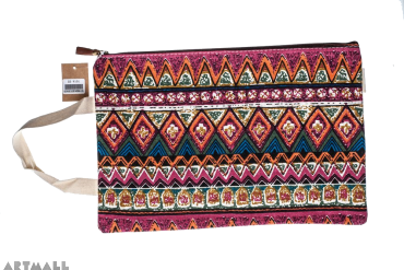 Fabric zipper case-asst. size: 34x23 cm