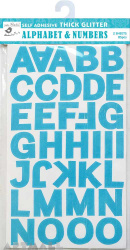 Alphabet Sticker Sheet Blue 4Sheet