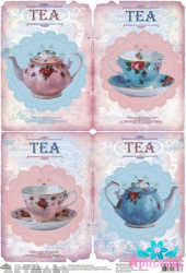Shabby chic style teapots and cups