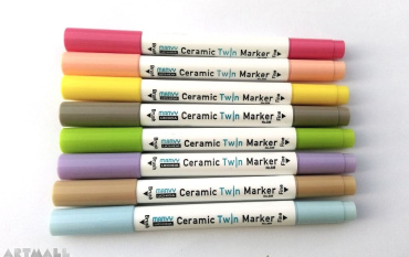 Ceramic Twin Marker, Floral set 8 colors