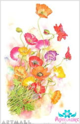 Colorful poppies № 1