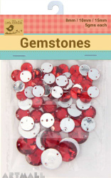 Gem Stones 8,12,20mm Each 5gms Red