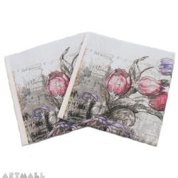 Paper napkins for decoupage "Tulips"