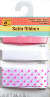 Cream Candy 6mm,12mm,25mm Pink 3Mtr
