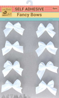 Self Adhesive Fancy Bow Snow 8Pc