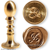 Round seal 18 mm initial "Curvem" w/brass handle "Z"