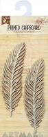Chipboard Feathers 2Pc