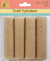 Craft Brown Paper Cylinder dia 25mm H 4" 4Pc