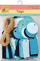 Asset Tags With Jute Twine 14mrt Blue 52Pc