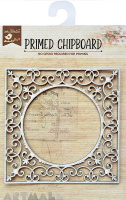Chipboard Ornate Round Frame 1pc