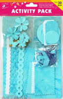 Specialty Kraft  Paper Pack Floral Blue 35Pc