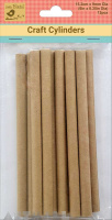 Craft Brown Paper Cylinder dia 9.5mm H 6" 12Pc