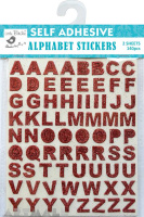 Glitter Alpha Stickers Red 136Pc