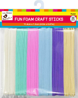 Foam Craft Sticks Pastels 60Pc Ac Moore