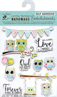 Water Color Sticker Collection "Owls" 10Pcs