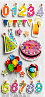 3D Stickers "Happy Birthday"