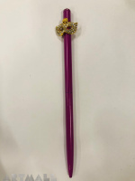 Ballpen 16 cm, with decorative mask, original Swarovski on top of the pen, Light Amethyst color