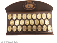 Harrington Display 26 brass seals oval