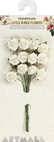 Curly Rose 20mm White 12Pc