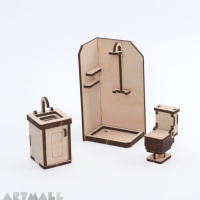 Mini wooden furniture - bathroom