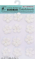 Embossed Pearl Petals White 12 Pc