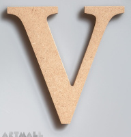 Wooden Letter "V"