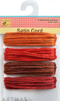 Satin Rattail Cord Red Mix 8mtr