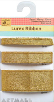 Zari Ribbon Gold 6mm,12mm & 25mm - 3 Mtr