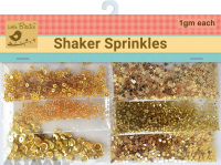 Shaker Sprinkles Gold (Small Sequence 1grms,Big sequence 1grms,Star sequence 1grms,Saprkle dots 1grm