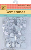 Gem Stones 8,12,20mm Each 5gms White