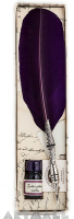 Old fashion set, purple quill