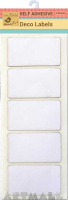 Self Adhesive Deco Labels White 4Pc