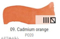 Dry watercolour cubes 1,5 ml, Cadmium orange