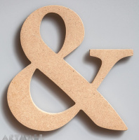 Wooden Ampersand "&"