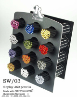 Display 360 pencils Swarovski elements