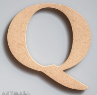 Wooden Letter "Q"