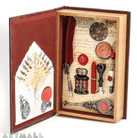 Gift Calligraphy Set, Book-box with vast assortment writing accessories