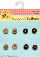 Coconut Button Mini 2 Hole 8Pc
