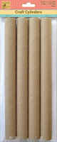 Craft Brown Paper Cylinder dia 25mm H 12" 4Pc