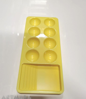 Rectangular Plastic Palette, 8 Slots, Yellow color