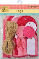 Asset Tags With Jute Twine 14mrt Pink 52Pc